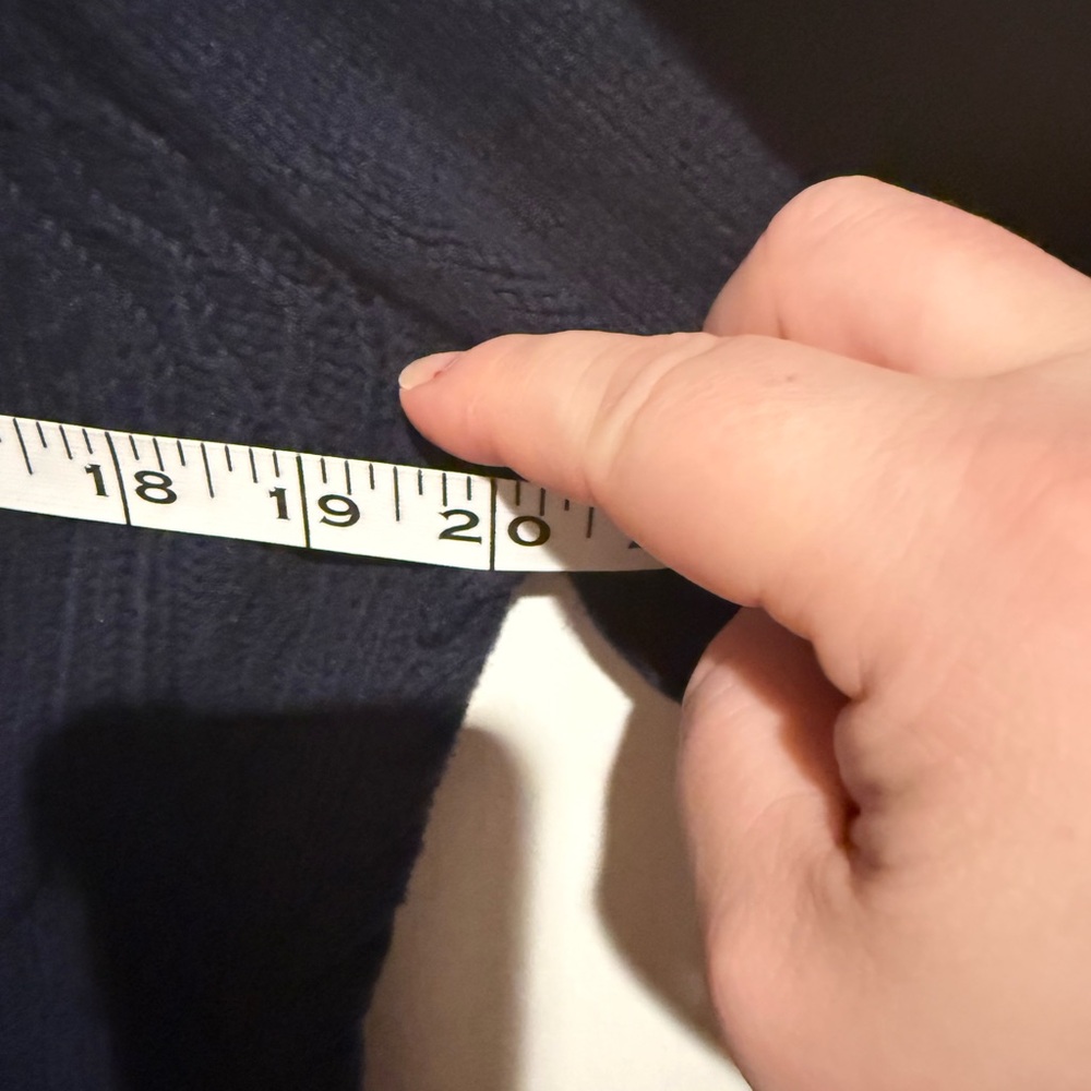 Navy Cable Knit Women's Sweater - Picture 5 of 6